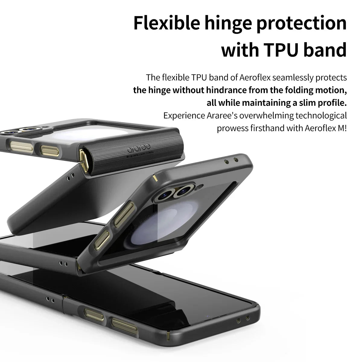 Araree Samsung Z Flip 6 Aero Flex Magsafe Case - Black - Tashqila Araree Samsung Z Flip 6 Aero Flex Magsafe Case - Black - Tashqila